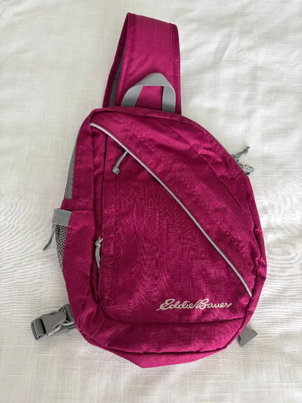 Eddie Bauer Berry Pink Sling Backpack Crossbody Travel Hiking Bag